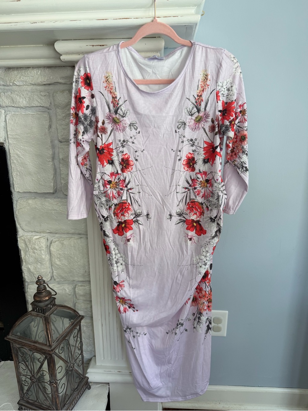 Bluebelle Lilac Floral Maternity Dress